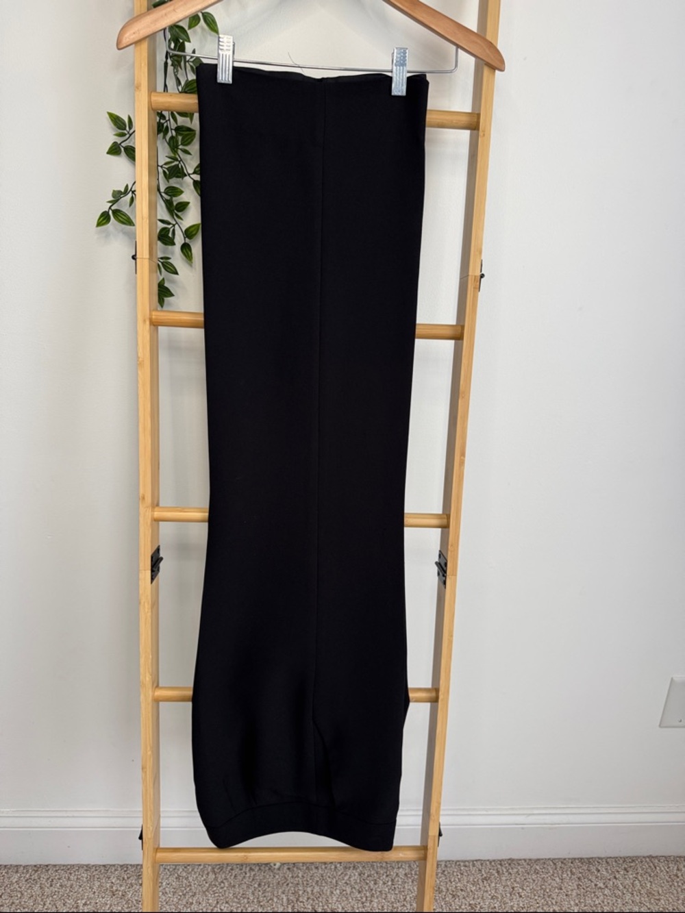 Ann Taylor Loft Laura Black Wide-Leg Lined Trousers Dress Pants Size 4